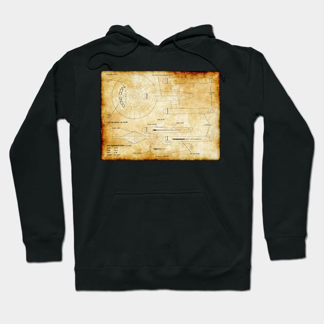 Parchment Showing Original Series Dreadnought Hoodie by Starbase79